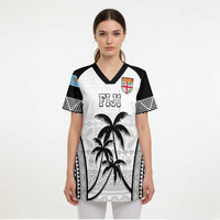 Custom Fiji Tapa Football Scrub Top Sporty Style - Polynesian Pride