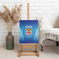 Fiji Football Canvas Wall Art Fijian Tapa Pattern
