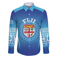 Custom Fiji Football Family Matching Short Sleeve Bodycon Dress and Hawaiian Shirt Fijian Tapa Pattern