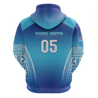 Custom Fiji Football Hoodie Fijian Tapa Pattern