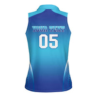 Custom Fiji Football Women Sleeveless Polo Shirt Fijian Tapa Pattern