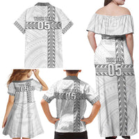 Custom New Caledonia Football Family Matching Off Shoulder Maxi Dress and Hawaiian Shirt Go The Kagus