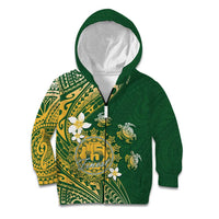 Cook Islands 15 Finest Kid Hoodie Plumeria Polynesian Turtle