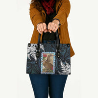 New Zealand Weka Leather Bag Maori Hen Koru Pattern - Polynesian Pride