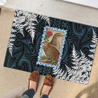 New Zealand Weka Rubber Doormat Maori Hen Koru Pattern - Polynesian Pride