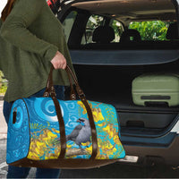 New Zealand Kokako Bird Travel Bag Maori Koru With Kowhai Flowers LT05 - Polynesian Pride