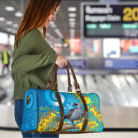 New Zealand Kokako Bird Travel Bag Maori Koru With Kowhai Flowers LT05 - Polynesian Pride