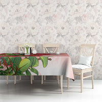 New Zealand Fantail Tablecloth Maori Koru With Pohutukawa Flowers - Polynesian Pride