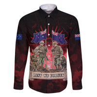 Australia And New Zealand ANZAC Day Family Matching Short Sleeve Bodycon Dress and Hawaiian Shirt Soldiers Lest We Forget