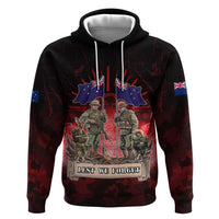 Australia And New Zealand ANZAC Day Hoodie Soldiers Lest We Forget LT05