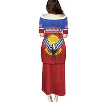 Kiribati 45th Independence Day Puletasi Lesser Frigatebird Tribal Pattern LT05 - Polynesian Pride