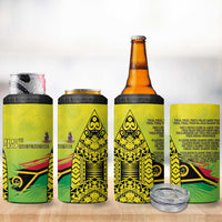 Vanuatu 46th Independence 4 in 1 Can Cooler Tumbler Special Style LT05 - Polynesian Pride