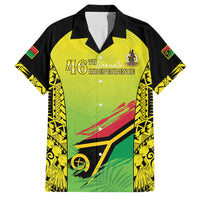 Vanuatu 46th Independence Family Matching Mermaid Dress and Hawaiian Shirt Special Style LT05 Dad's Shirt - Short Sleeve Yellow - Polynesian Pride