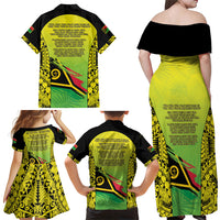 Vanuatu 46th Independence Family Matching Off Shoulder Maxi Dress and Hawaiian Shirt Special Style LT05 - Polynesian Pride