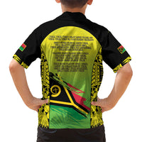 Vanuatu 46th Independence Family Matching Short Sleeve Bodycon Dress and Hawaiian Shirt Special Style LT05 - Polynesian Pride