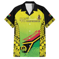 Vanuatu 46th Independence Family Matching Summer Maxi Dress and Hawaiian Shirt Special Style LT05 Dad's Shirt - Short Sleeve Yellow - Polynesian Pride
