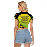 Vanuatu 46th Independence Raglan Cropped T Shirt Special Style LT05 - Polynesian Pride