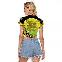 Vanuatu 45th Independence Raglan Cropped T Shirt Special Style - Polynesian Pride