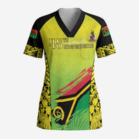 Vanuatu 46th Independence Scrub Top Special Style LT05 Adult Yellow - Polynesian Pride