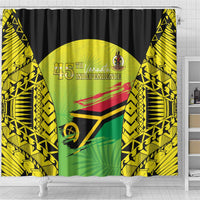 Vanuatu 46th Independence Shower Curtain Special Style LT05 - Polynesian Pride