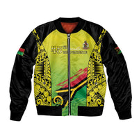 Vanuatu 45th Independence Sleeve Zip Bomber Jacket Special Style - Polynesian Pride