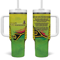 Vanuatu 46th Independence Tumbler With Handle Special Style LT05 One Size: 40 oz Yellow - Polynesian Pride