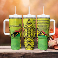 Vanuatu 45th Independence Tumbler With Handle Special Style - Polynesian Pride