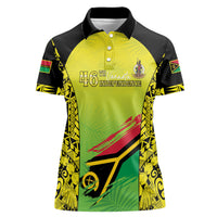 Vanuatu 46th Independence Women Polo Shirt Special Style LT05 Female Yellow - Polynesian Pride