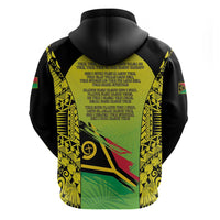 Vanuatu 45th Independence Zip Hoodie Special Style - Polynesian Pride