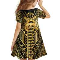 Vanuatu 46th Anniversary Of Independence Family Matching Puletasi and Hawaiian Shirt Gold Style LT05 - Polynesian Pride