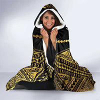 Vanuatu 45th Anniversary Of Independence Hooded Blanket Gold Style - Polynesian Pride
