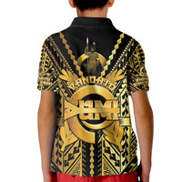Vanuatu 45th Anniversary Of Independence Kid Polo Shirt Gold Style - Polynesian Pride