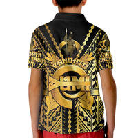 Vanuatu 46th Anniversary Of Independence Kid Polo Shirt Gold Style LT05 - Polynesian Pride