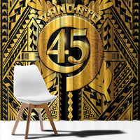 Vanuatu 45th Anniversary Of Independence Window Curtain Gold Style - Polynesian Pride