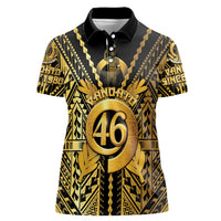 Vanuatu 46th Anniversary Of Independence Women Polo Shirt Gold Style LT05 Female Gold - Polynesian Pride