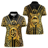 Vanuatu 46th Anniversary Of Independence Women Polo Shirt Gold Style LT05 - Polynesian Pride