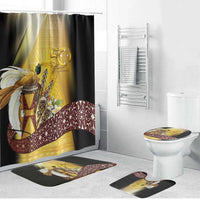 Papua New Guinea Bathroom Set Independence Day Unique Style LT05 Bathroom Set (4 pcs) Gold - Polynesian Pride