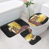 Papua New Guinea Bathroom Set Independence Day Unique Style LT05 Mat Set Only (3 pcs) One Size Gold - Polynesian Pride