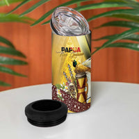 Papua New Guinea 4 in 1 Can Cooler Tumbler Independence Day Unique Style LT05 - Polynesian Pride