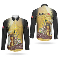 Papua New Guinea Couples Matching Short Sleeve Bodycon Dress and Long Sleeve Button Shirt Independence Day Unique Style LT05 - Polynesian Pride