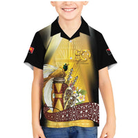 Papua New Guinea Family Matching Mermaid Dress and Hawaiian Shirt 50 Years Of Independence - Polynesian Pride