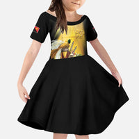 Papua New Guinea Kid Short Sleeve Dress Independence Day Unique Style LT05 KID Gold - Polynesian Pride