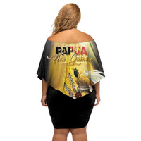 Papua New Guinea Off Shoulder Short Dress Independence Day Unique Style LT05 - Polynesian Pride