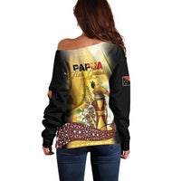 Papua New Guinea Off Shoulder Sweater 50 Years Of Independence - Polynesian Pride