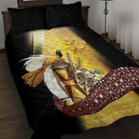 Papua New Guinea Quilt Bed Set Independence Day Unique Style LT05 Gold - Polynesian Pride