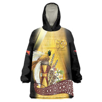 Papua New Guinea Wearable Blanket Hoodie 50 Years Of Independence - Polynesian Pride