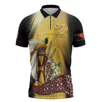 Papua New Guinea Zipper Polo Shirt Independence Day Unique Style LT05 Gold - Polynesian Pride