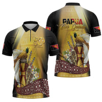 Papua New Guinea Zipper Polo Shirt Independence Day Unique Style LT05 - Polynesian Pride