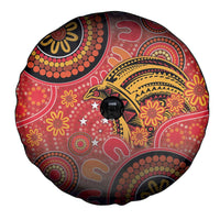 Papua New Guinea Spare Tire Cover Birds Of Paradise With Aboriginal Pattern - Polynesian Pride