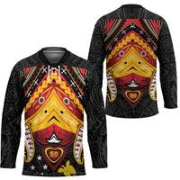 Papua New Guinea Independence Day Hockey Jersey Tribal Mask - Polynesian Pride